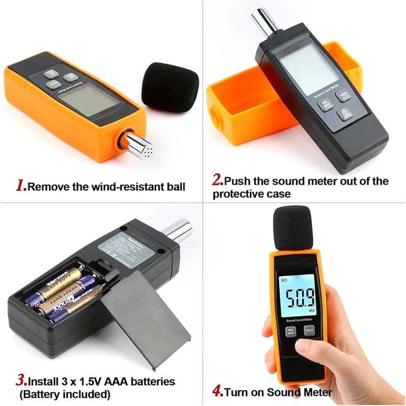 Digital Sound Level Meter Noise Decibel Tester 30 130dB Handheld Portable - Image 4