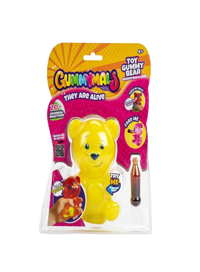 Eolo Toys - Gummymals Yellow. Interactive Super Squishy Gummy Bear Style pet with Over 20 Sounds and Reactions for Children Aged 4 and Up - Image 3