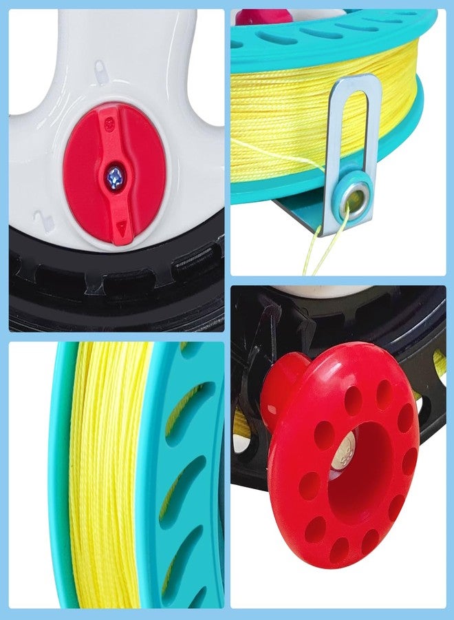 EHERDM Kite String Reel with Gloves 8.66inches Dia with 1969ft Lines Upgraded Brake Deceleration & Non-Reverse System Large Flying Spool for Adults Kite Enthusiasts Black - Image 5