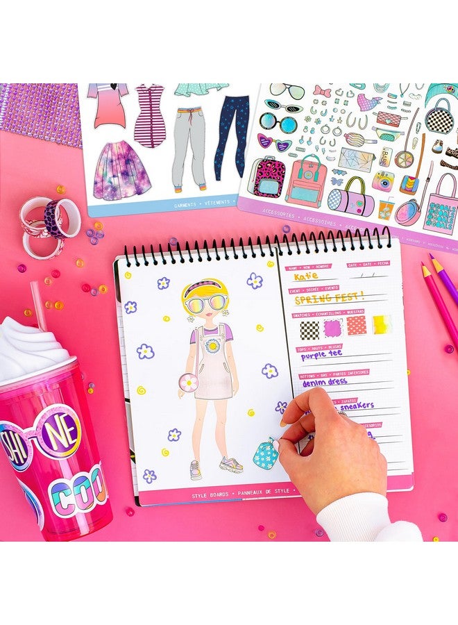 Fashion Angels Sticker Stylist Designer Kit For Girls - Kids Sticker By Number Book For Girls - 700+ Stickers - Fashion Sticker Activity Book - Road Trip Essentials For Kids Ages 6 And Up  - Image 3
