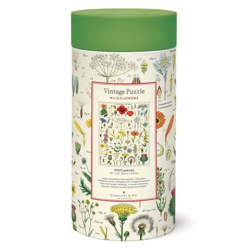 CAVANILLI & CO. Cavallini Papers & Co. Wildflowers 1,000 Piece Puzzle, Multi - Image 3