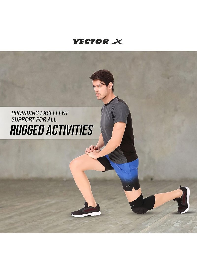 Vector X Moulded Elastic Slip-in Knee Support | Size - Small | Material - Elasticized Fabric | Pain Relief, Gym, Sports, Exercise, Workout, Cycling - Image 5