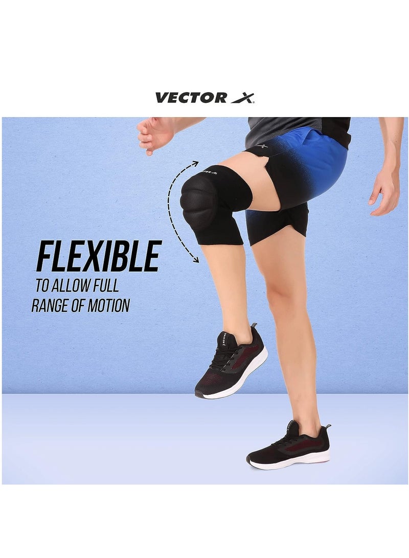 Vector X Moulded Elastic Slip-in Knee Support | Size - Small | Material - Elasticized Fabric | Pain Relief, Gym, Sports, Exercise, Workout, Cycling - Image 4