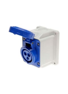 KNP KNP 3-Pin Industrial Panel Socket rated at 16A is a robust electrical socket designed for industrial applications.  - Image 1
