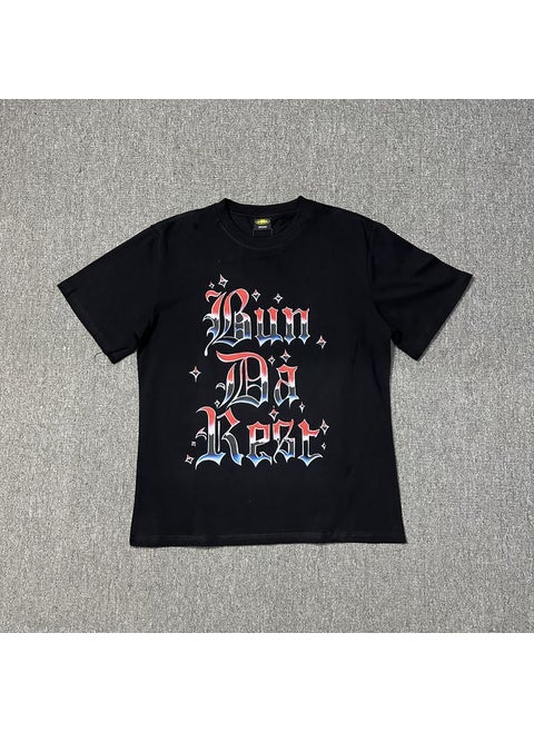 Corteiz Graphic Tee Unisex Hip Hop Streetwear Black
