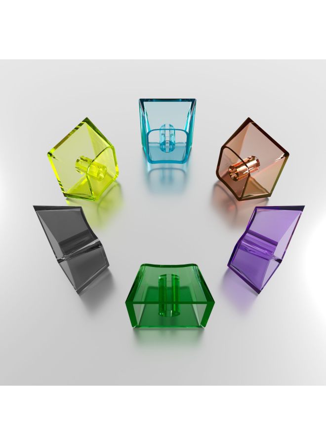 Transparent Key Cap Original Height PC Material DIY Mechanical Key Cap Mirror Transparent Key Cap R1R2 R3R4-Color:Cherry- R3 Mirror Transparent Brown Color  - Image 2