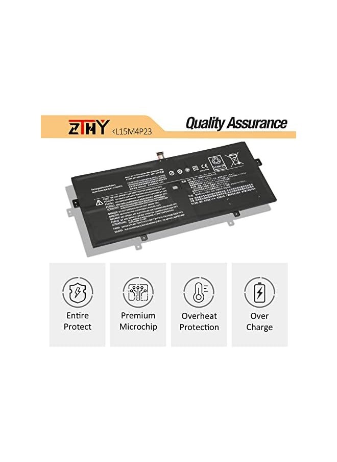 ZTHY - 78Wh L15M4P23 L15C4P21 Laptop Battery Replacement For Lenovo Yoga 910 Glass 910-131Kb 910-13Ikb-80Vf00Bvhh 80Vf004Cge 80Vf00Kxmh 80Vf00Fqus Yoga 5 Pro(512G) 5B10L46105 L15C4P22 L15M4P21 - Image 1
