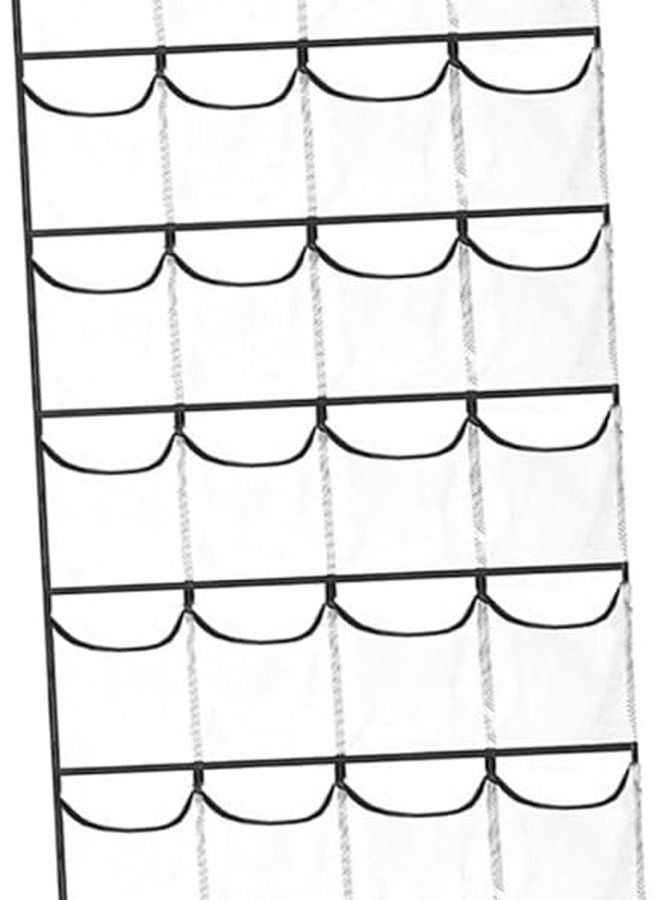 حقيبة منظِّم معلق كبيرة السعة بشبكة للأبواب للأحذية والقبعات والأدوات المنزلية - Image 2