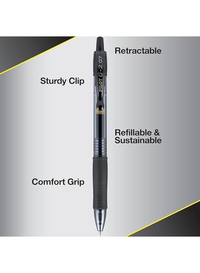 PILOT G2 Premium Refillable And Retractable Rolling Ball Gel Pens Fine Point Black Ink 12 Count 31020 - Image 4