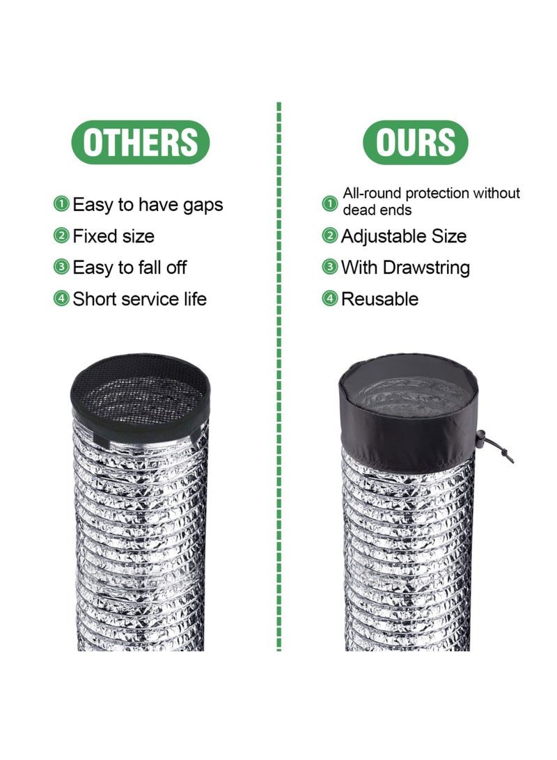 SYOSI 2 Pack Grow Tents Vent Cover, 6In15cm Duct Filter Vent Cover with Elastic Band and Fixed Buckle to Dust Proof for Plant Grow Vent Indoor Greenhouse Plant Netting - Image 5