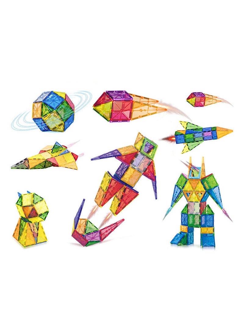 YelaJoy 48PCS Magnetic Tiles Construction Play building blocks STEM Toy Set  - Image 4