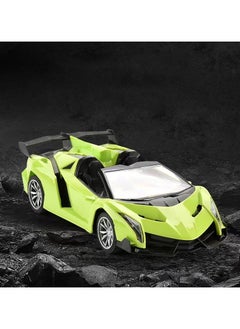 Beauenty Premium Convertible Rechargeable Big RC Racing Toy Car Replica Model (Green) RC Drift Car with Light and Sound Effect Fast Racing Toy Car 2.4 Ghz Remote Good Battery  - Image 3