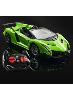 Beauenty Premium Convertible Rechargeable Big RC Racing Toy Car Replica Model (Green) RC Drift Car with Light and Sound Effect Fast Racing Toy Car 2.4 Ghz Remote Good Battery  - Image 2