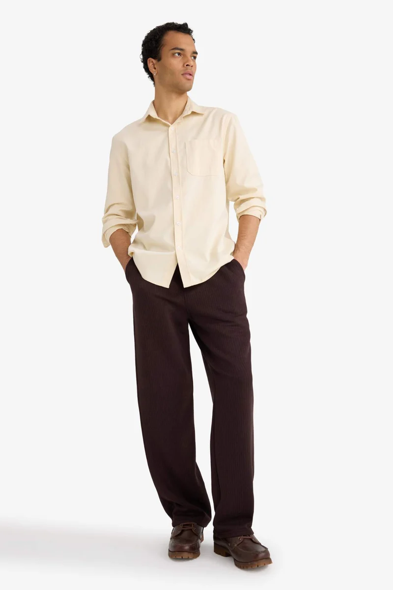 Defacto Wide Leg Textured Sweatpants