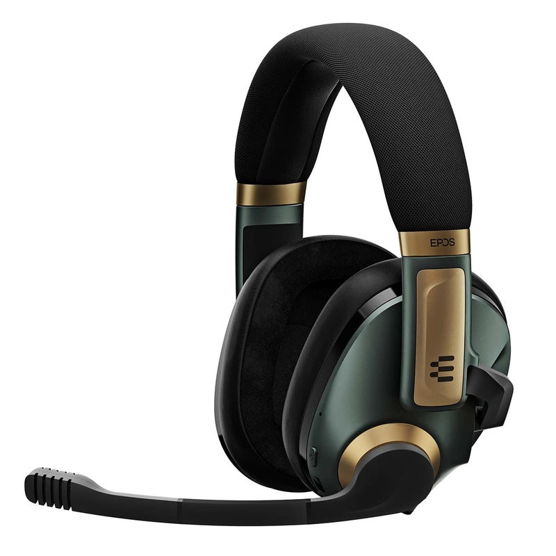 EPOS Gaming H3Pro Hybrid Gaming Headset - PC Headphones with Microphone - Noise-Cancellation, Adjustable, Smart Button Audio Mixing, Bluetooth, Gaming Suite, Surround Sound - (Racing Green) - Image 1