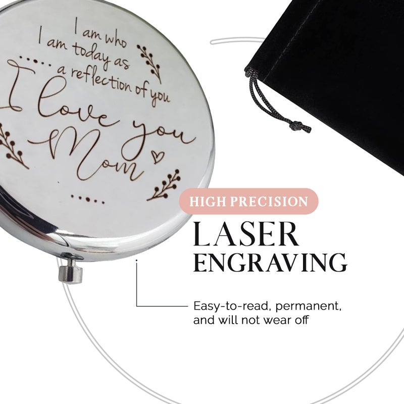 Pretty Inappropriate Mother Of The Bride Gifts From Daughter Compact Mirror Mother Of The Groom Gifts From Son Sentimental Gifts For Mom Birthday Gifts For Mom From Daughter Personalized Gifts For Mom (S) - Image 3