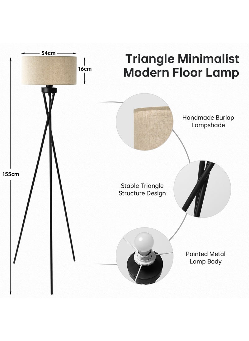 Perfin Triangle Floor Lamp Remote Control Dimmable Standing Lamp 12W Corner Floor Lamp,  Suitable for Study, Bedroom, Living Room  - Image 2