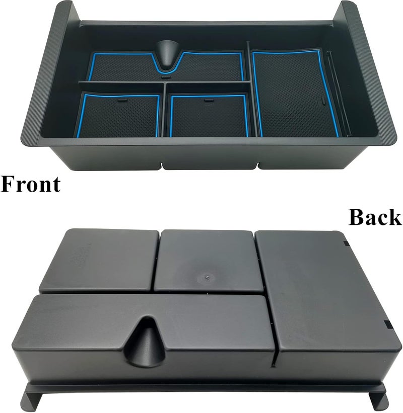 JOJOMARK Center Console Tray Organizer Compatible with 2014-2018 GMC Sierra Accessories, (2015-2020) Yukon/Chevy Tahoe Silverado Suburban, Armrest Storage Box Replaces 22817343 (Blue) - Image 4