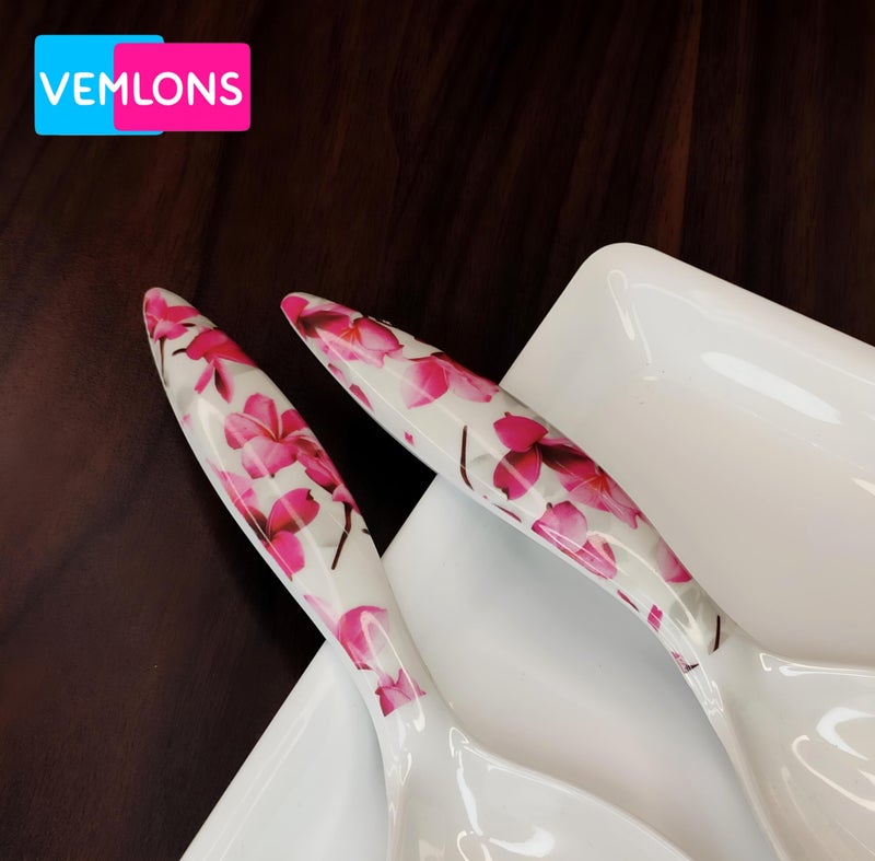 Vemlons Serving Spoon Long Handled Serving Spoon Melamine, Tableware (Set of 4) - Image 3