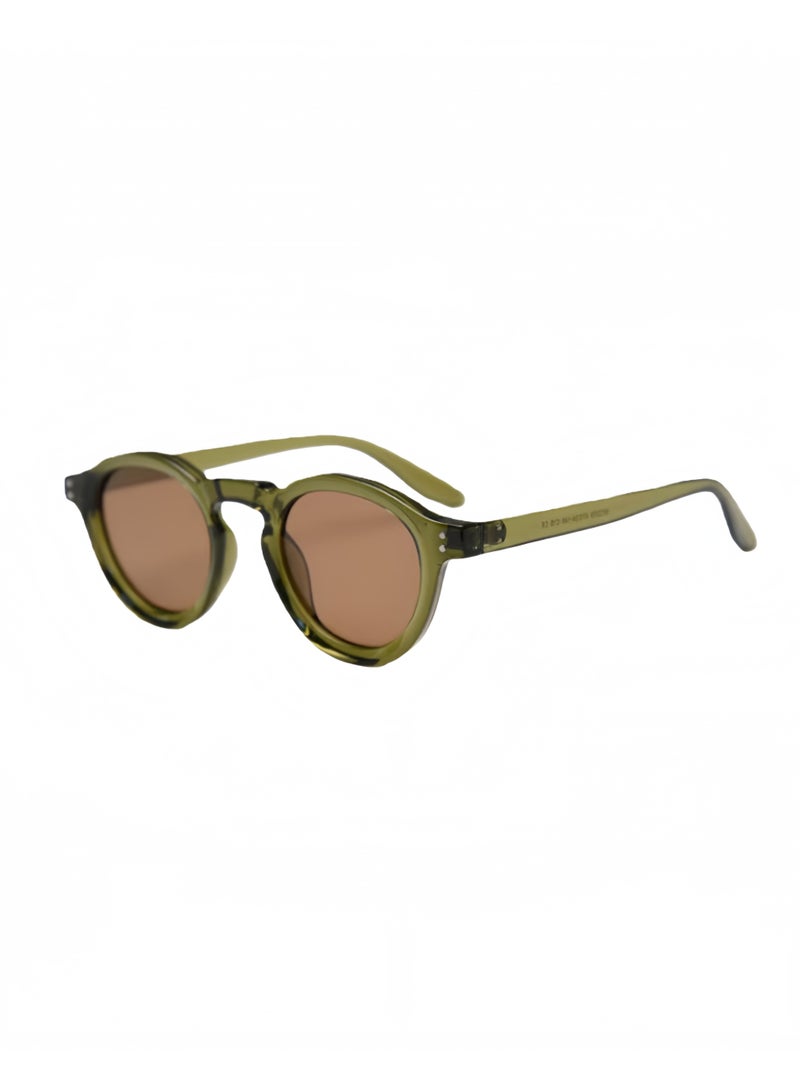 Round frame sunglasses, unisex, UV400 protection women's sun glasses, fashionable decoration glasses, driving, outdoors, party, street photography - Image 1