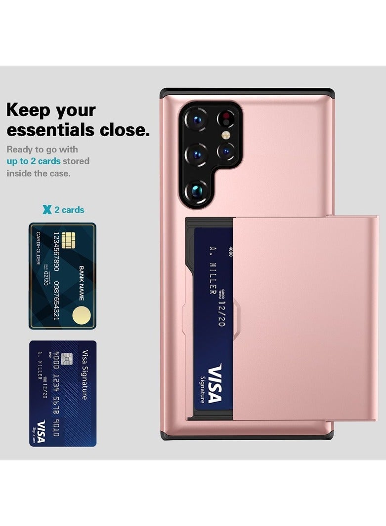 DUNISO Samsung Galaxy S23 Ultra Case, S23 Ultra Slim Case, Galaxy S23 Ultra Case Card Holder Pocket Anti-Drop, All-Around Protection  - Image 3