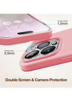 Houmt iPhone 15 Pro Case Silicone with 1X Camera Protector+ 1X Screen Protector Compatible with iPhone 15 Pro Cover Liquid Soft Silicone Inside Microfiber Lining Slim Thin Protective Case Cover  - Image 5