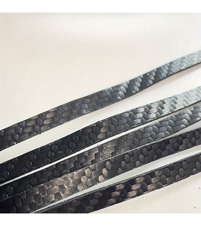 Black 8mm 4pcs Self-Adhesive Carbon Fiber Table Tennis Racket Edge Guard Strip - Image 2
