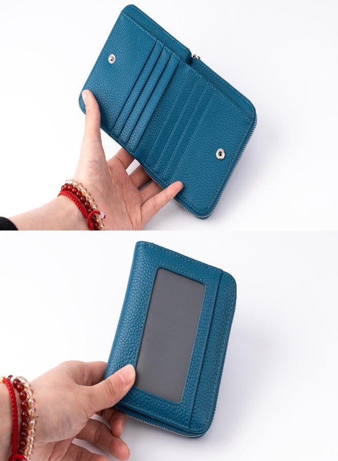 XINNSTAR Small Wallet for Women, Genuine Leather RFID Blocking Credit Card Holder Slim Compact Coin Purse Women's Wallets with ID Window 8 Card Slots - Image 4