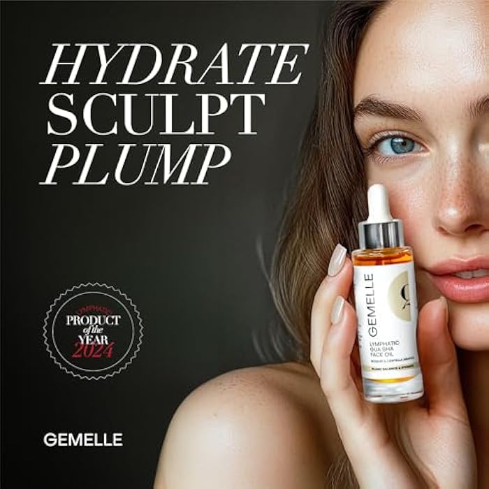 GEMELLE Lymphatic Gua Sha Face Oil | 10x Award Winner | Vitamin C,E & A | Detox, Plump, Sculpt, Hydrate | High-Altitude Rosehip | Natural Botanical for Gua Sha Facial Tools, Lymphatic Drainage - 15ml - Image 2