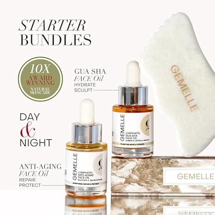 GEMELLE Lymphatic Gua Sha Face Oil | 10x Award Winner | Vitamin C,E & A | Detox, Plump, Sculpt, Hydrate | High-Altitude Rosehip | Natural Botanical for Gua Sha Facial Tools, Lymphatic Drainage - 15ml - Image 5