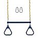 Jungle Gym Kingdom Swing Sets for Backyard Monkey Bars Swingset Accessories Set Includes 18 Trapeze Swing Bar 48 Heavy Duty Chain with Locking Carabiners Outdoor Play Equipment Blue - Image 2