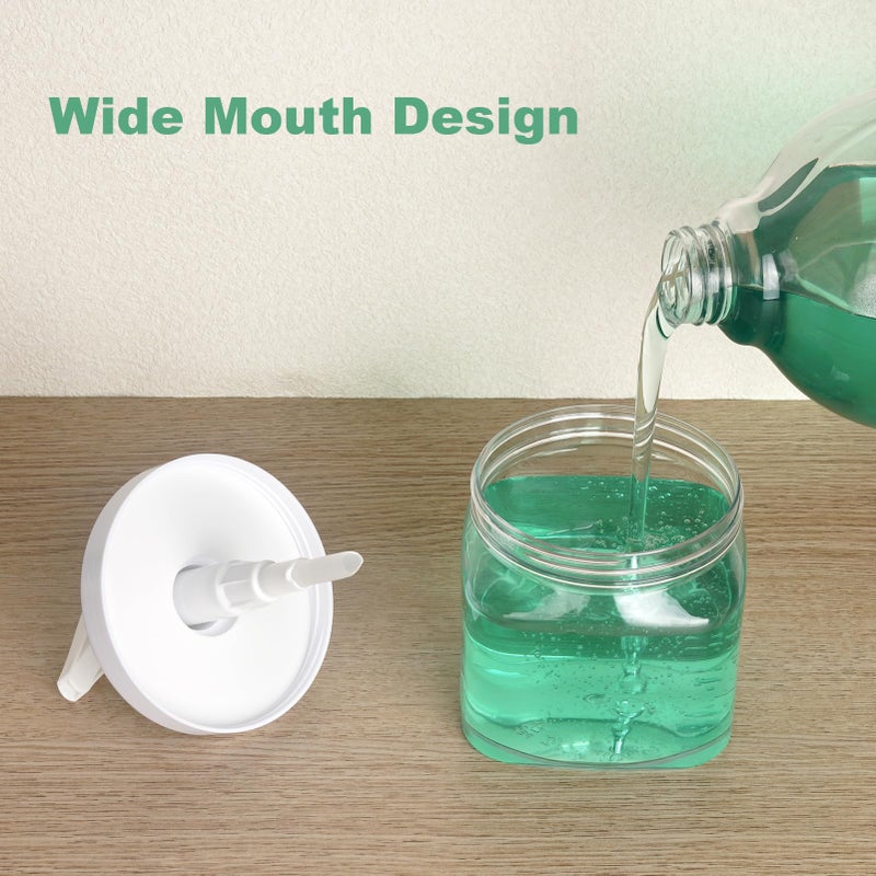 Decorniqu Pump Bottle Dispenser 2 Pack 550Ml/18.6Oz Lotion Dispenser Wide Mouth Plastic Refillable Lotion Pump Bottles Empty Bathroom Shower Containers For Hand Wash Shampoo Conditioner(Clear) - Image 5