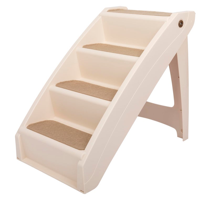 PetSafe CozyUp Folding Dog Stairs Portable IndoorOutdoor Pet Steps for Bed Couch Car Tan 25 Inch