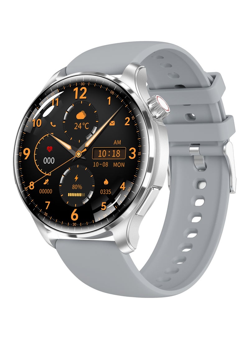 GULFLINK M13 Business Smart Watch With Answer Call Function NFC Compass Body Temperature Monitor Fitness Tracker Smartwatch for Men- Silver - Image 1