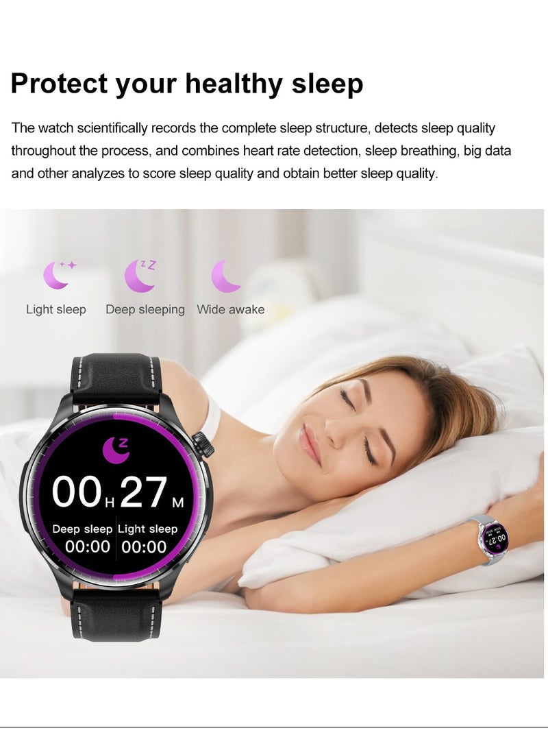 GULFLINK M13 Business Smart Watch With Answer Call Function NFC Compass Body Temperature Monitor Fitness Tracker Smartwatch for Men- Silver - Image 5