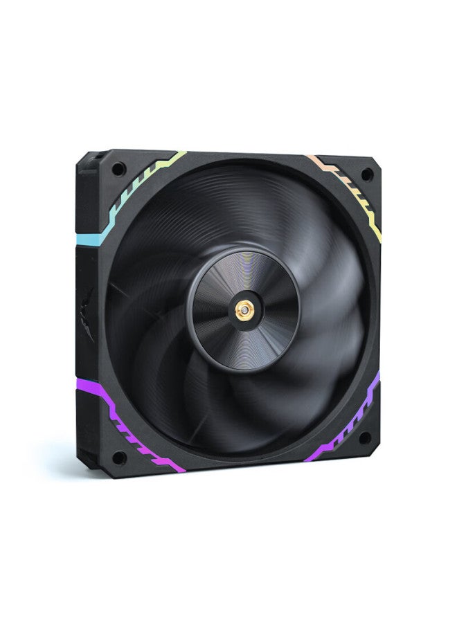 Valkyrie S12r Vk Fdb Bearing, Lcp Anti-blow Fan Blade, Secondary Dynamic Balance, 2150rpm, 12cm Case Fan, 4pin Pwm, Argb Lighting Effects - Image 2