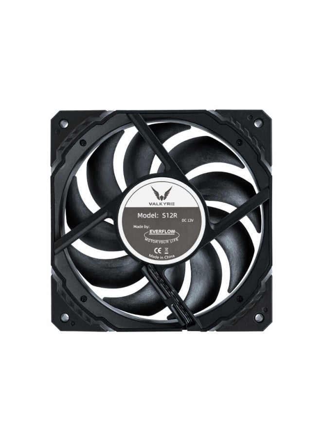 Valkyrie S12r Vk Fdb Bearing, Lcp Anti-blow Fan Blade, Secondary Dynamic Balance, 2150rpm, 12cm Case Fan, 4pin Pwm, Argb Lighting Effects - Image 5