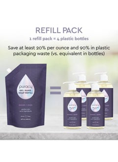 puracy Puracy Organic Hand Soap, Professional Hand Washers We've All Become, Moisturizing Natural Gel Hand Wash Soap, Liquid Hand Soap Refills for Soft Skin (Refill Lavender & Vanilla, 48 Ounce)  - Image 2