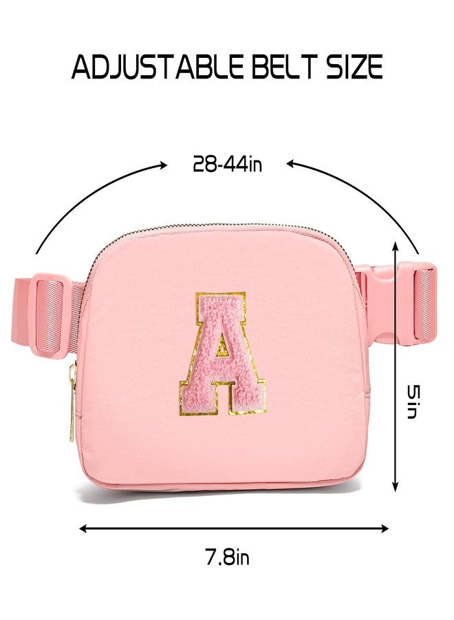 Gitus Belt Bag Fanny Pack Crossbody Bags with Initial Letter Patch Cute Stuff Birthday Gifts for Teenager Girls Trendy Preppy Stuff for Teen Girls Cool Stuff for Teens, Light Pink, 7.8 inches * 2.4 - Image 3