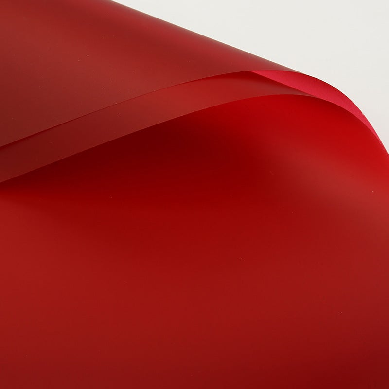 Generic Korean Matte Floral Packing Paper Gift Wrap Wine red: 58cm * 58cm20 sheets; Han Su paper 
