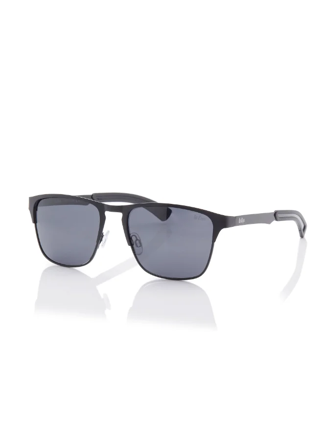 Lee Cooper Polarized Sunglasses Grey Frame Matte Black Mirror Lens 56mm  - LC1222C01