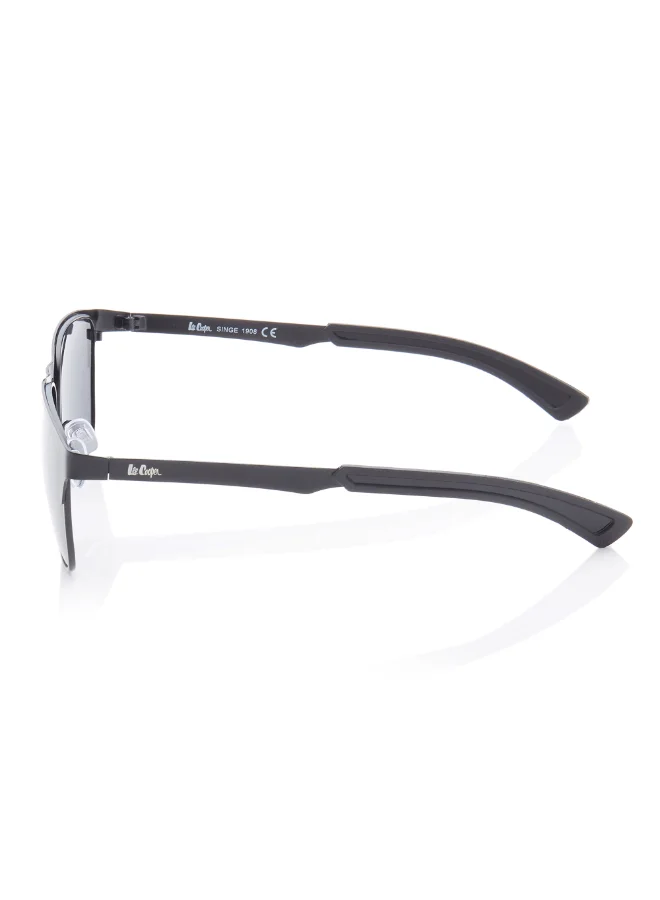 Lee Cooper Polarized Sunglasses Grey Frame Matte Black Mirror Lens 56mm  - LC1222C01