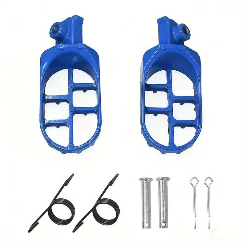 Blue Non Slip Footpegs For Dirt Pit Bikes Compatible With Yamaha PW50 PW80 XR50R Universal Fit - Image 5