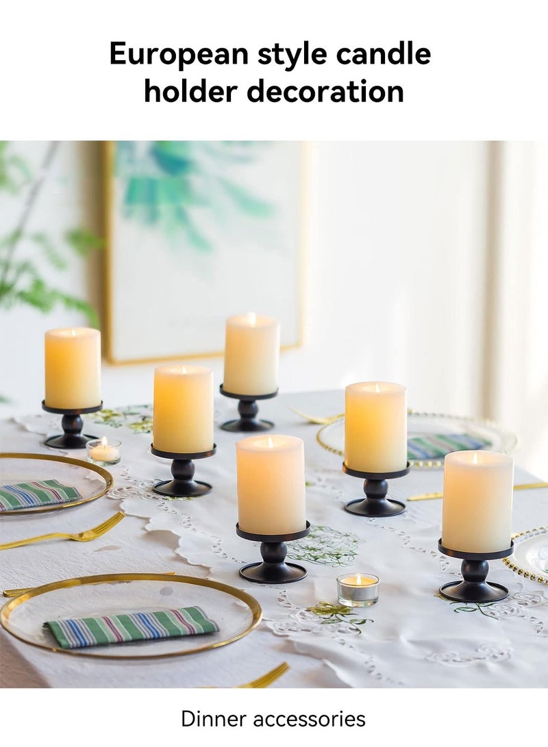 MIXDE 3Pcs Black Dual-purpose Candle Holders for Pillar Candles and Taper Candle - Image 3