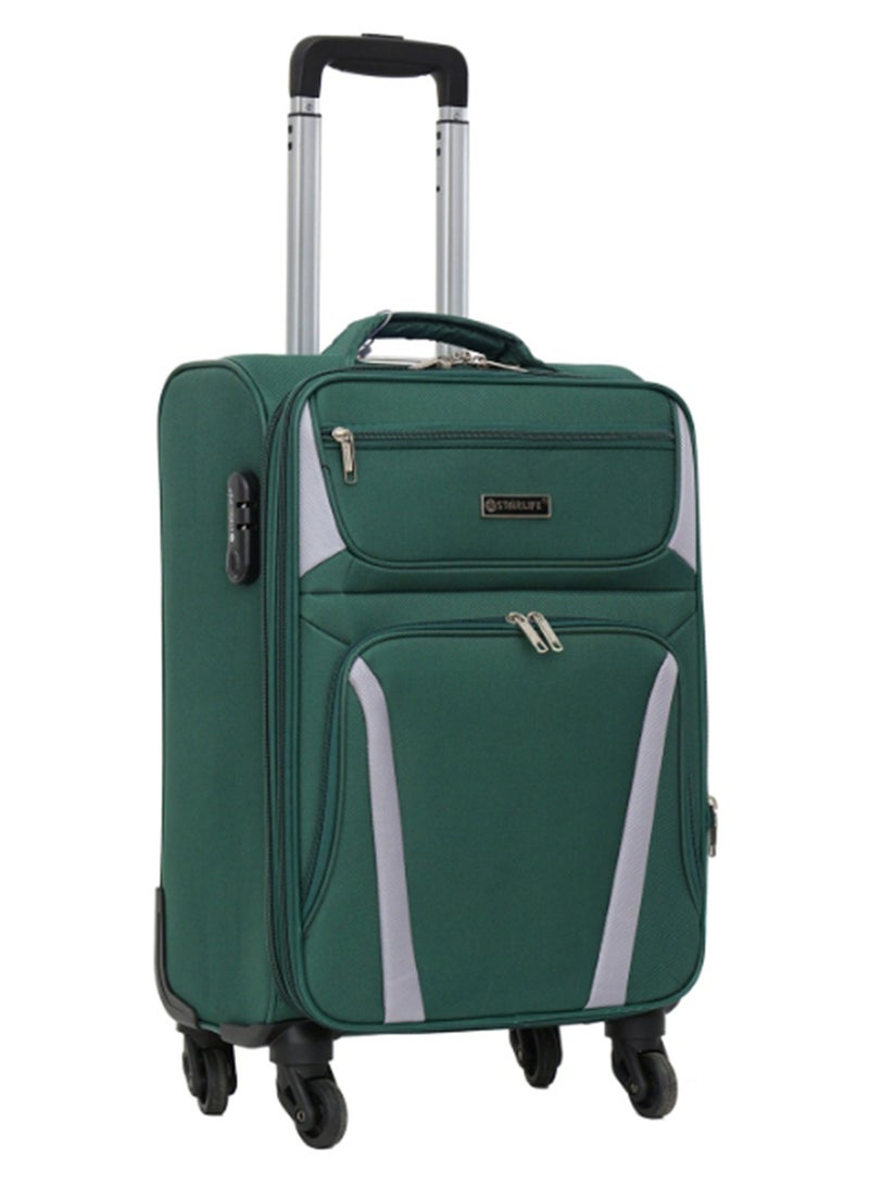 STARLIFE Single Softside Spinner 4 Wheels Fabric Cabin Trolley Luggage With Number Lock 20 Inches