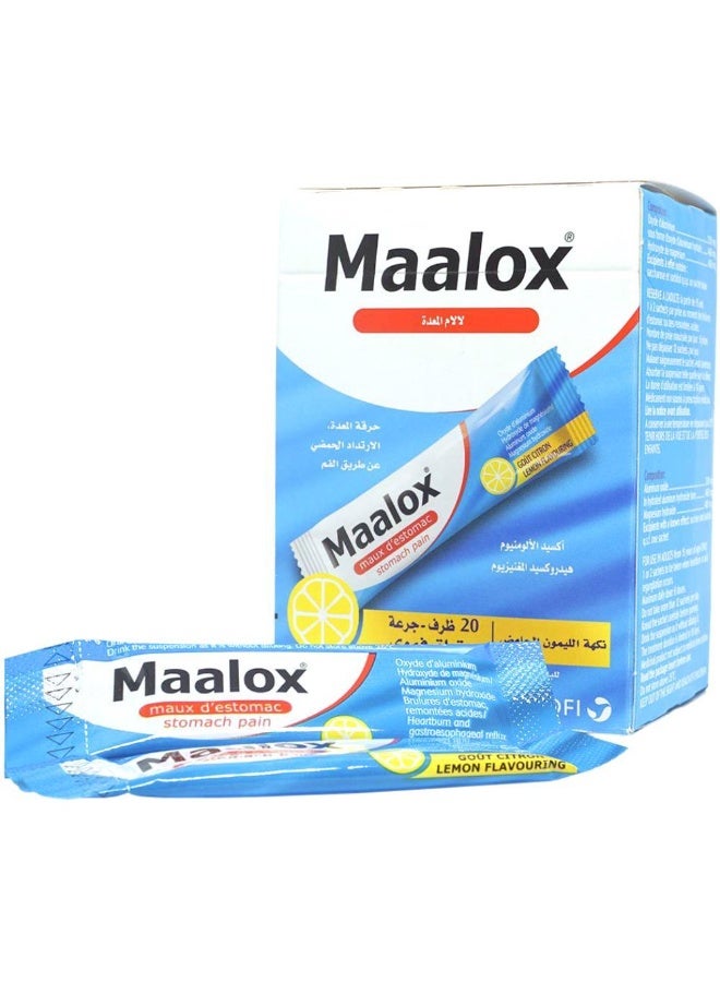 maalox plus Stomach Pain Relief Sachets 20’s (Quick-Acting Relief for Digestive Upset)