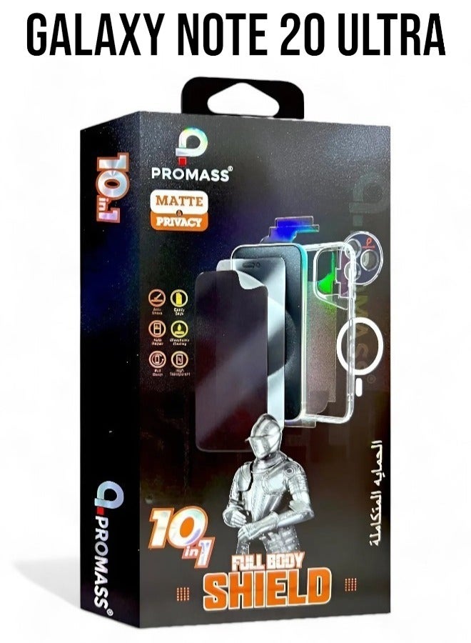 بروماس بكج الحماية المتكامل الجديد لـ جالكسي نوت 20 الترا (Samsung Galaxy Note 20 Ultra) بكج بحلة جديدة و حماية كاملة لهاتفك مع جراب يدعم الشحن اللاسلكي MageSafe من بروماس (10in1) - Image 2