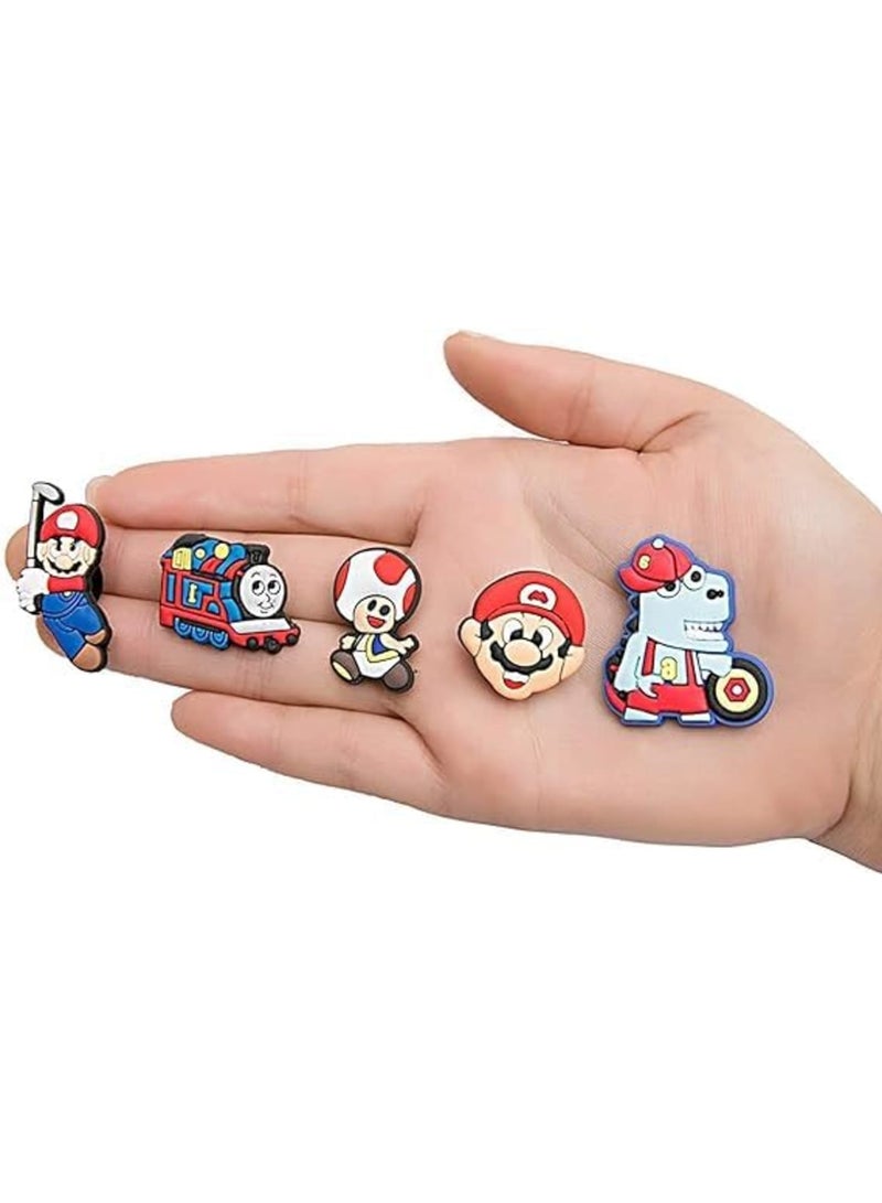 SOLARAE Shoe Decoration Charms 30 Pcs Random Different Crocs Charm for Shoe Buckle Party Favors ‚ÄãMini Charm Bracelet Wristband for Men Women Kid - Image 5