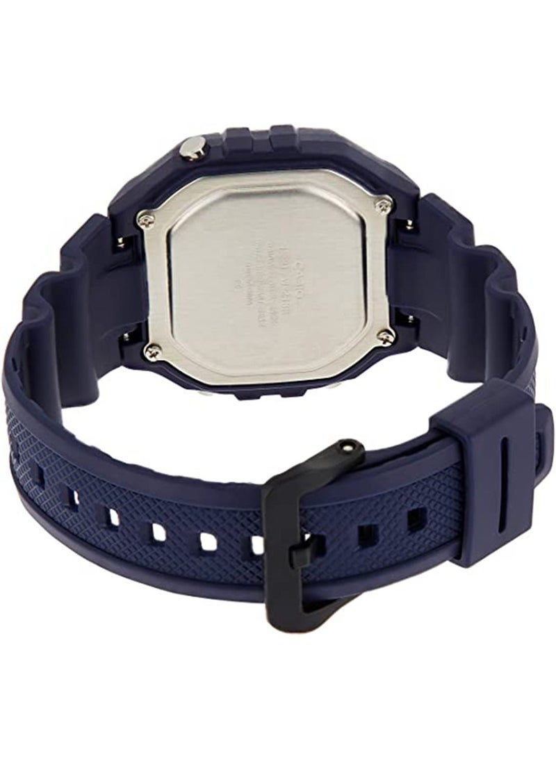 كاسيو Men's Water Resistant Digital Watch W-218H-2AVDF - 43 mm - Blue - Image 2
