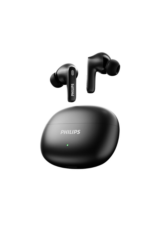 Philips Earbuds, Bluetooth Earbuds, Headphone, Open Ear Ring True Open Ear Headphones, True Wireless Earbuds - Bluetooth ， In-Ear Headphones， Bluetooth - Up to 30dB Active Noise Reduction, 66ms Low Latency for Gaming, 28H Playtime, 13mm Bass Drivers, Dual-Mic AI Call Clearance for iPhone Android TAT1620 black - Image 1